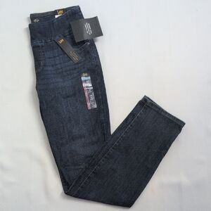 Lee Women's Deep Blue Slim Straight Sculpting Pull On Stretch Jeans